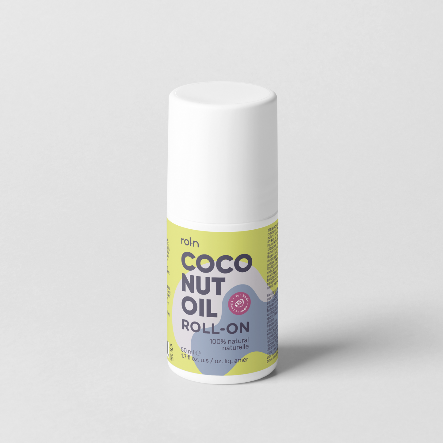 100% Cold-Pressed Roll-On Coconut Oil for Body, 50ml