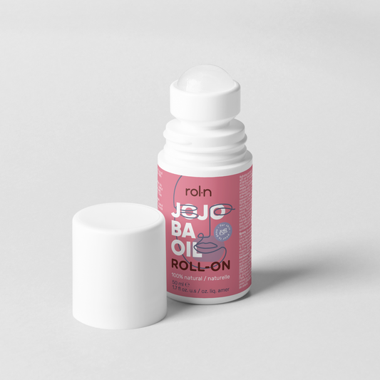 100% Organic Cold-Pressed Roll-On Jojoba Oil for Skin, 50ml