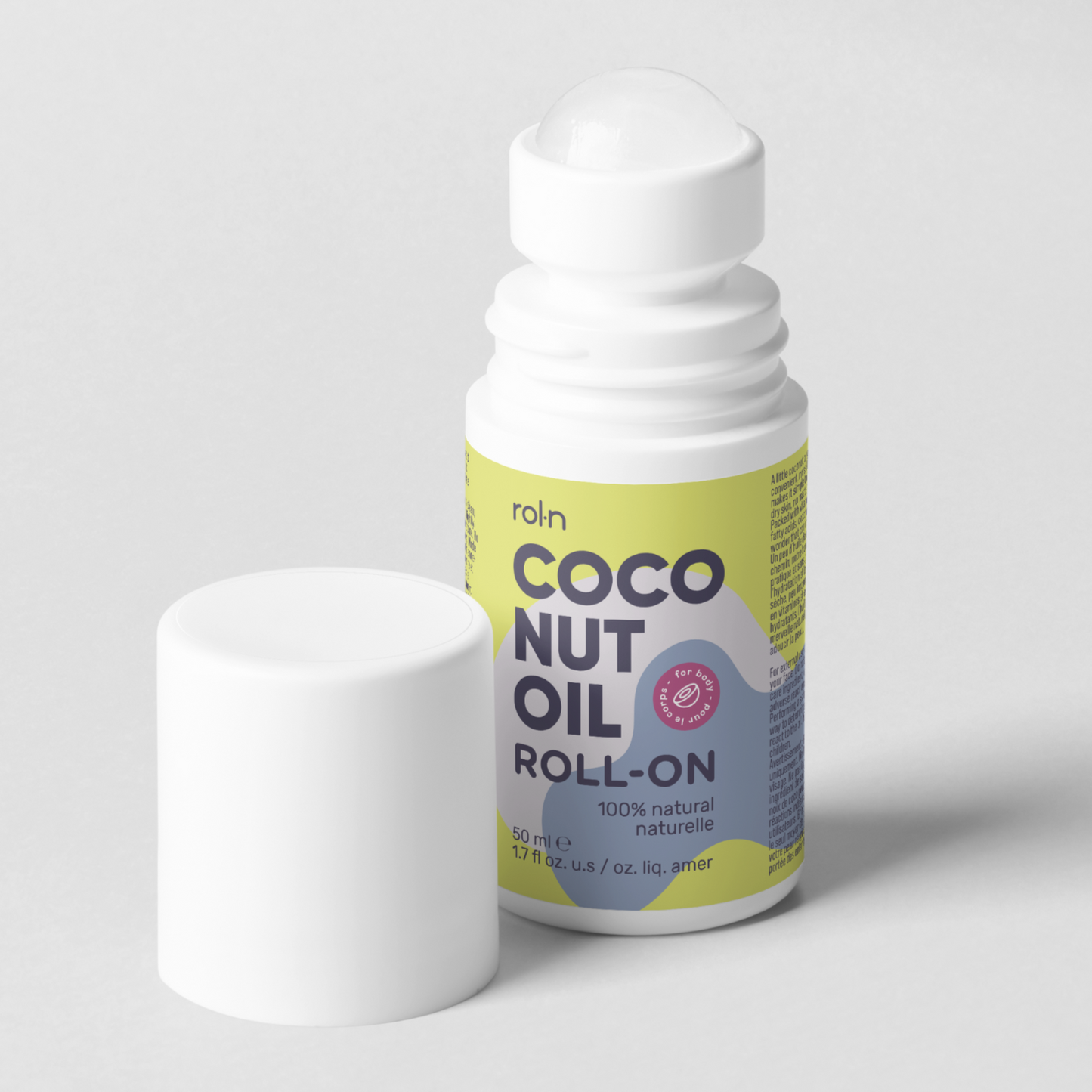 100% Cold-Pressed Roll-On Coconut Oil for Body, 50ml