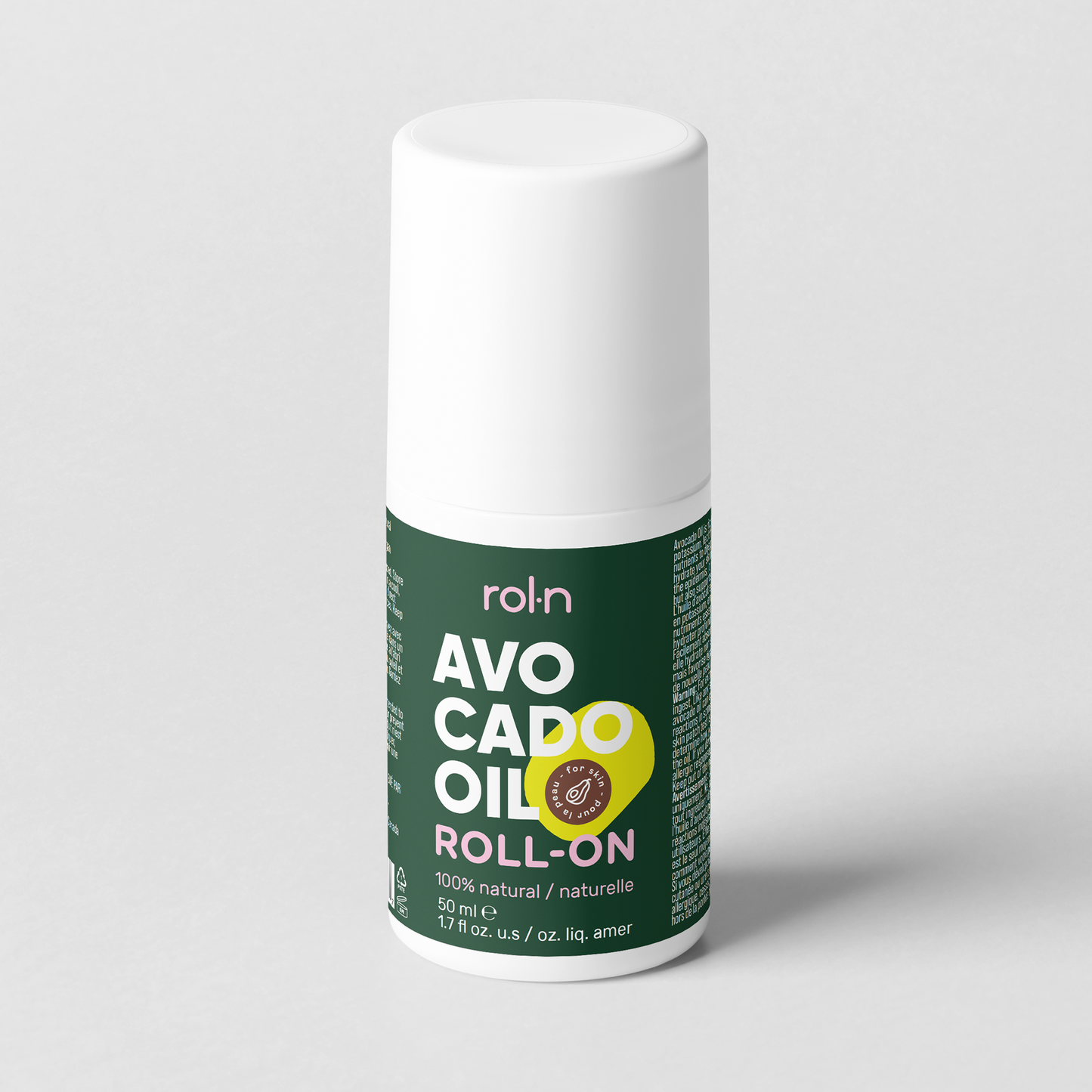 100% Cold-Pressed Roll-On Avocado Oil for Skin, 50ml