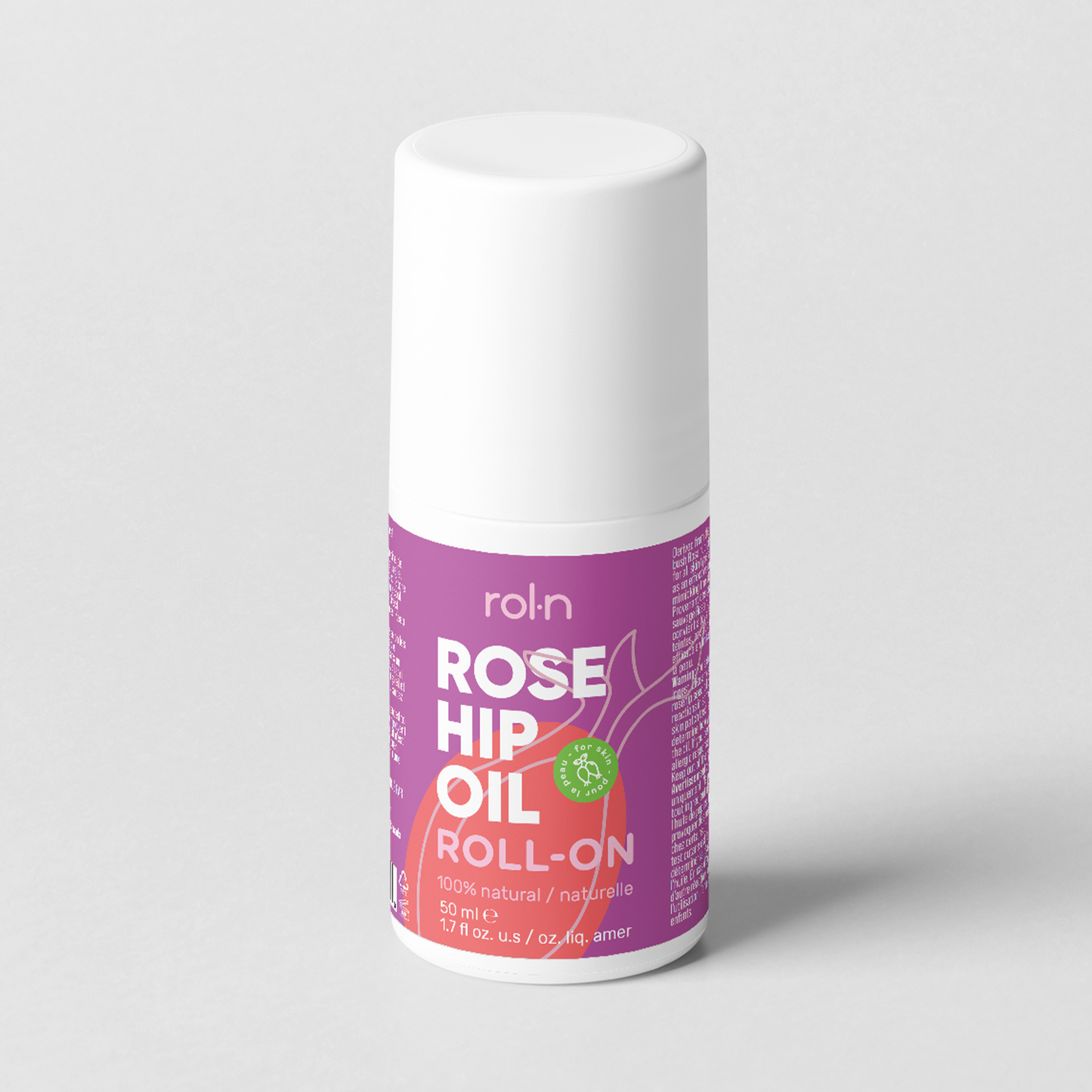 100% Cold-Pressed Roll-On Rosehip Seed Oil for Skin, 50ml