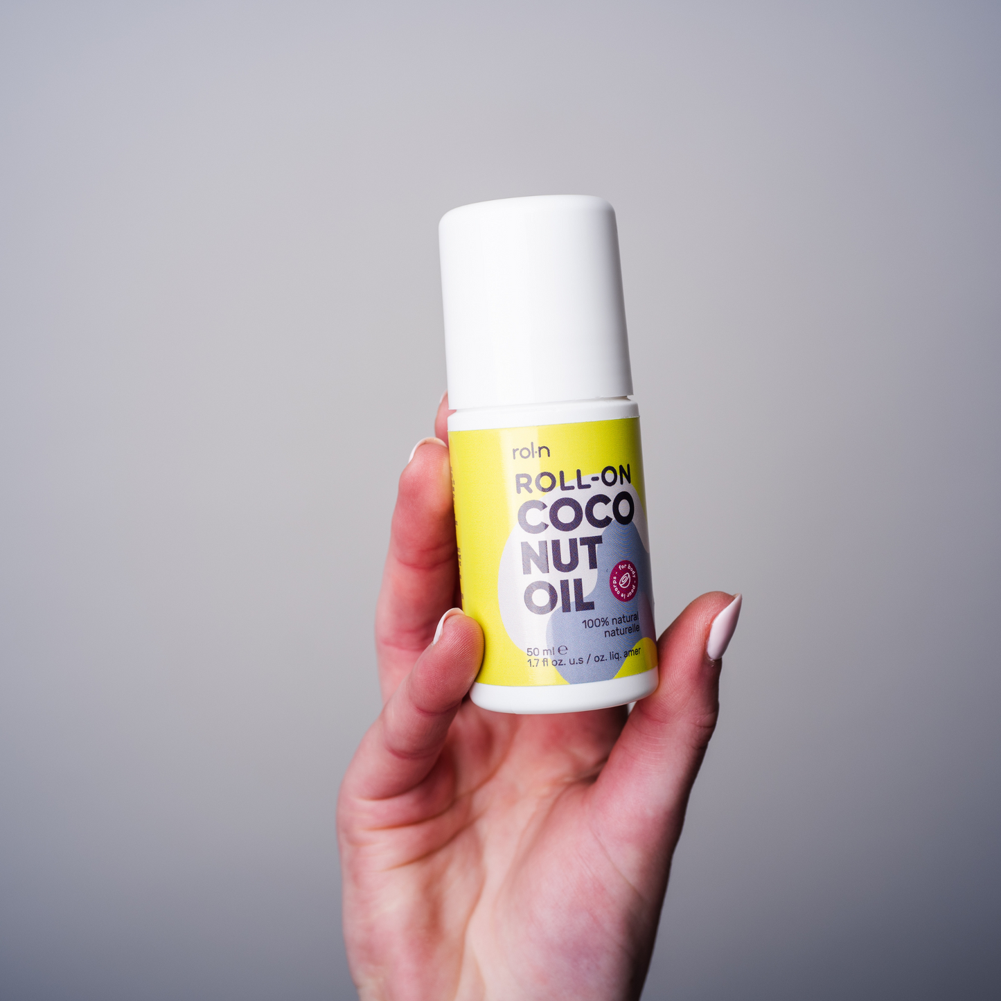 100% Cold-Pressed Roll-On Coconut Oil for Body, 50ml